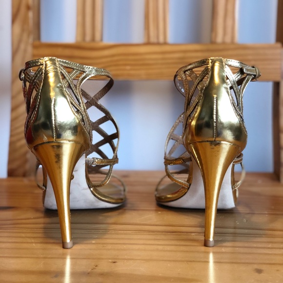 Tory Burch Metallic Heels - Picture 4 of 9